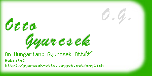 otto gyurcsek business card